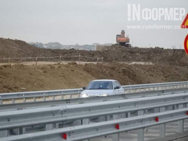 Эксклюзивные кадры запуска автомобильного движения на Крымском мосту