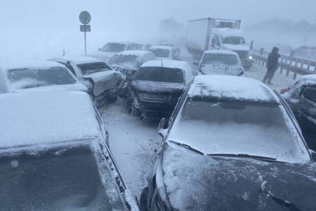 Возросло число пострадавших в массовом снежном ДТП в Пензенской области