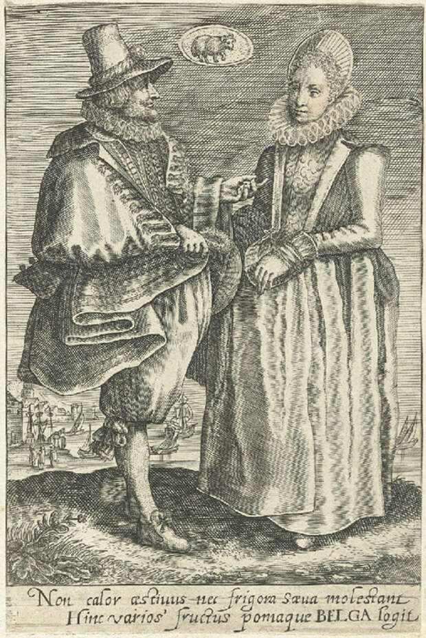 Kostuums Vlaanderen, ca. 1625, in de maand Maart (467x700, 464Kb)