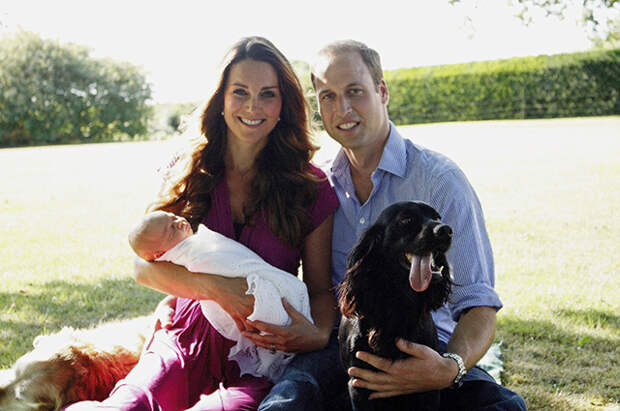 Кейт Миддлтон, принц Уильям и принц Джордж