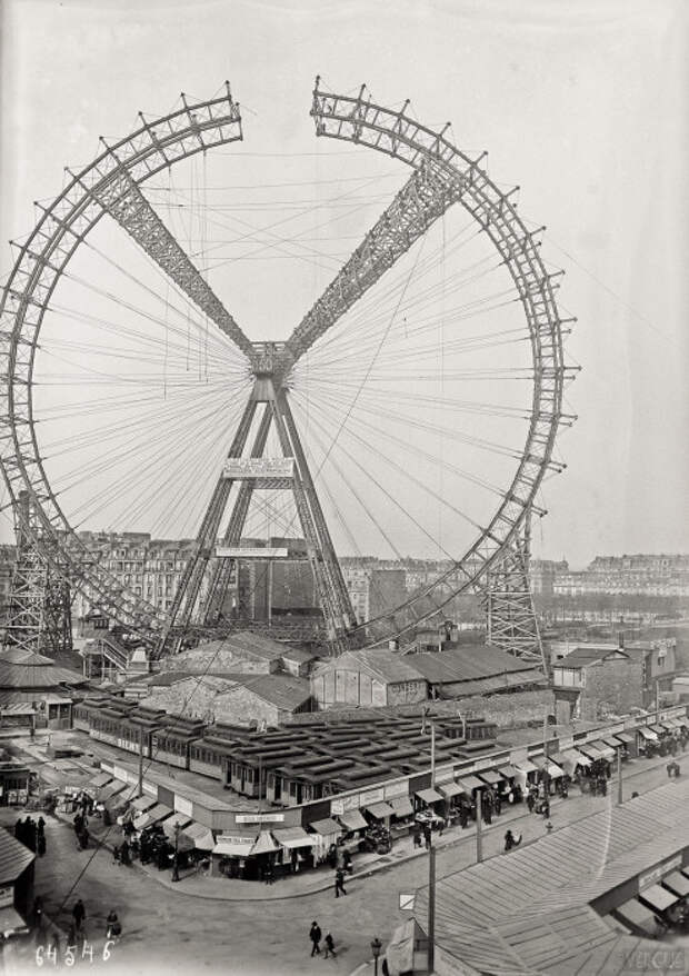 Демонтаж аттракциона. Франция, Париж, 1921 год.