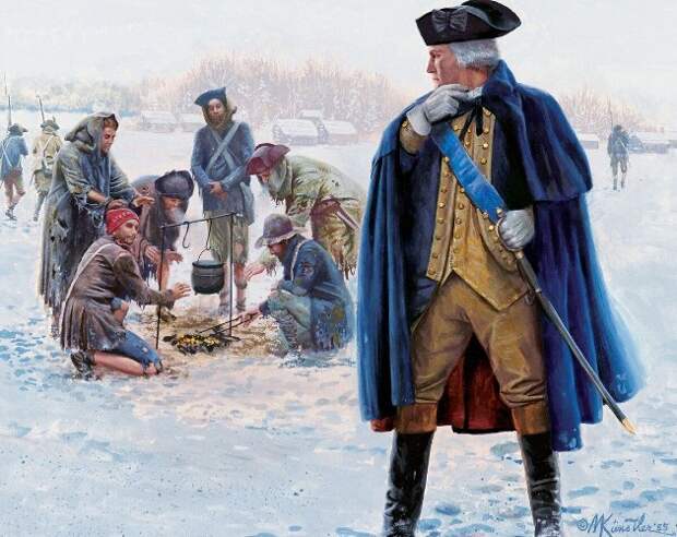 Солдаты Вашингтона зимой 1777-1778 гг. Иллюстратор: Mort Künstler