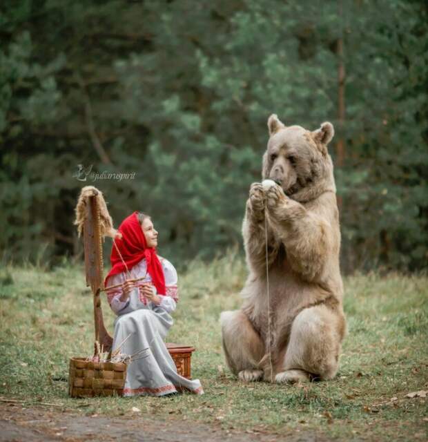 Медведь Степан  и девочка. фото из свободного доступа в инете .
