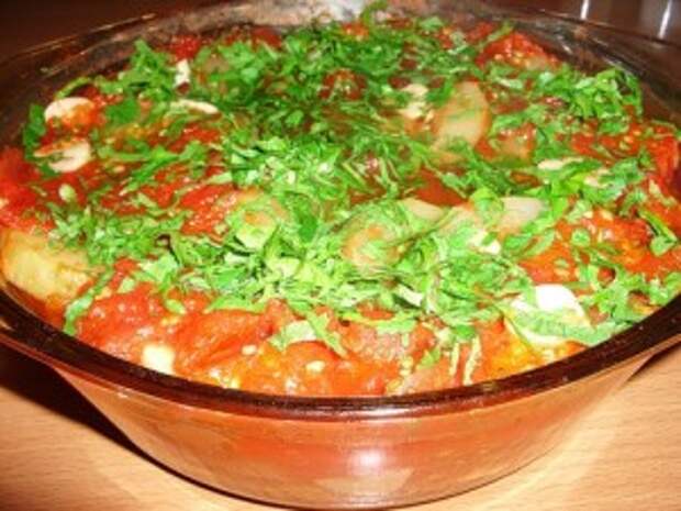 Баклажаны с помидорами