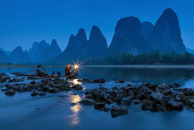 Живописная река Ли в Китае. Фото