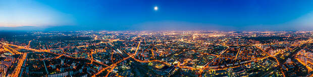 Ночная панорама Москвы