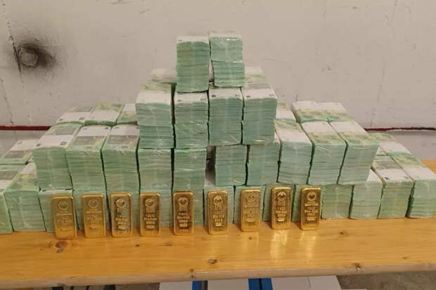 Власти Венгрии показали фото изъятых у украинцев золота и валюты