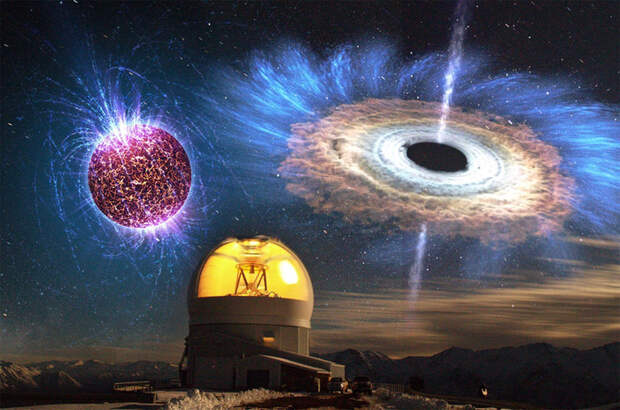 Астрономы продолжают ломать головы над мощным взрывом в далекой галактике Космос, Вселенная, Космический взрыв, Звезда, Черная дыра, Видео, Длиннопост