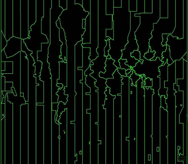 A Map Of The World But It’s Just The Time Zones