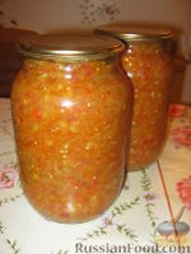 Фото к рецепту: Икра из баклажанов (заготовка на зиму) Фото к рецепту: Икра из баклажанов (заготовка на зиму)