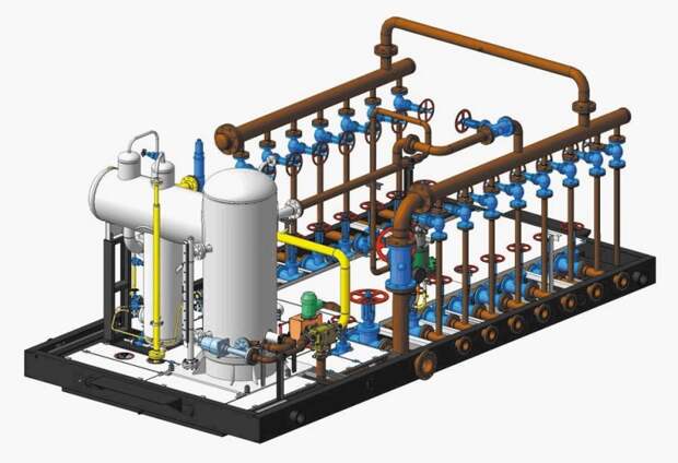 3D CAD-модель, созданная с помощью библиотеки продукта Компас 3D. Устройство распределительное. ОАО «АК Озна» (Уфа)