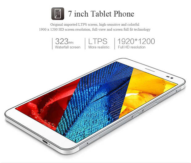 HUAWEI Mediapad X1 7" LTPS 1920*1200 2Gb/16Gb Android 4.2.2 Hisilicon Kirin 910 Quad-core 3G Phablet Bluetooth
