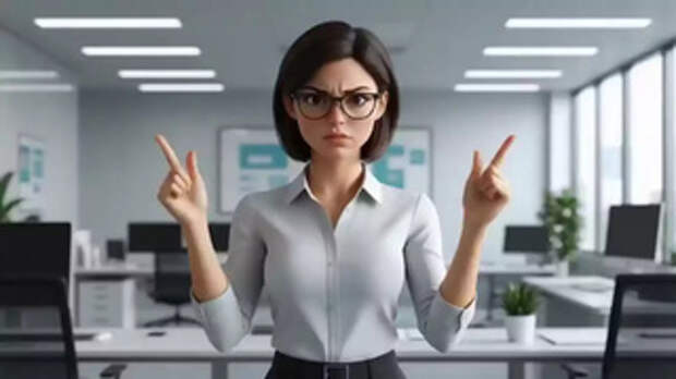 Недовольный работник в офисе / Изображение сгенерировано Алиса AI / amic.ru