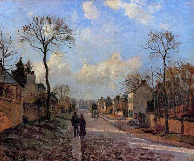 A Road in Louveciennes. (1872). Писсарро, Камиль