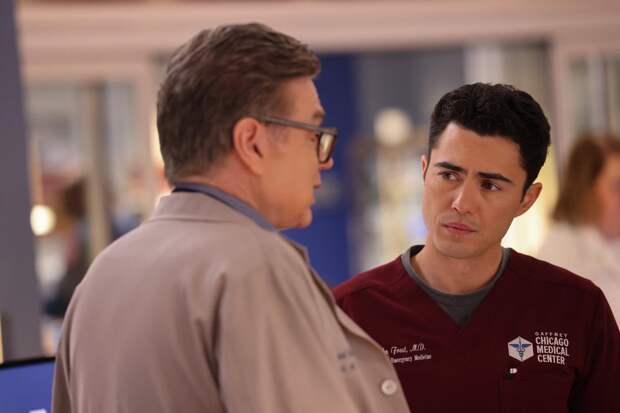 Charles has a word with Frost on Chicago Med Season 10 Episode 19