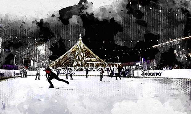 В Орле торжественно открыли ледовый каток на центральной площади