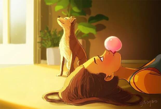 Целый день валять дурака. Автор: Yaoyao Ma Van.