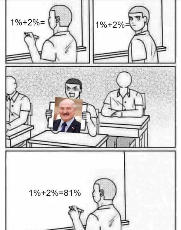 81% - именно столько Лукашенко набрал (по официальной информации) на выборах президента 81% - именно столько Лукашенко набрал (по официальной информации) на выборах президента