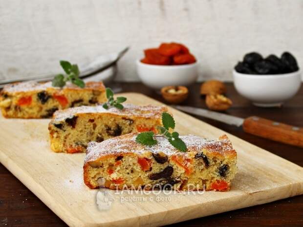 Пирог с курагой и черносливом — рецепт с фото пошагово