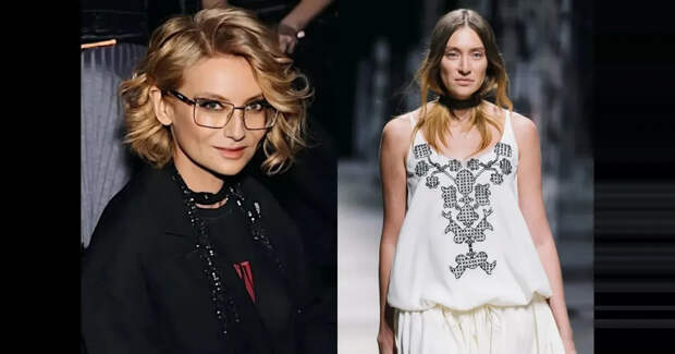 Александр Рогов, Эвелина Хромченко, Юлия Барановская и Мария Миногарова на показе Алёны Ахмадуллиной