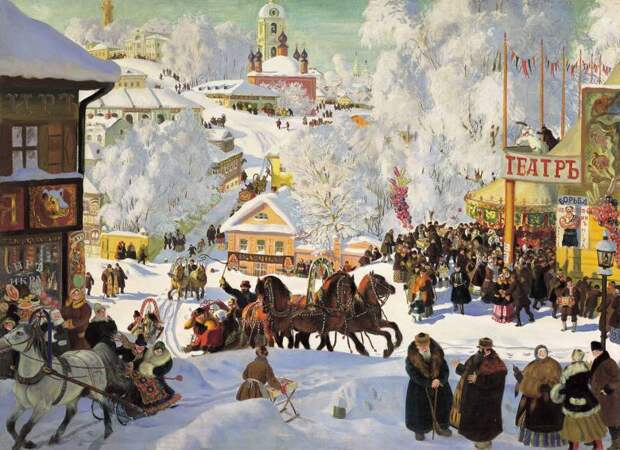 Кустодиев - Масленица. 1919