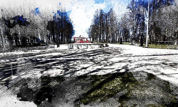 В парке Победы Орла подготовили место под бюст Сталину