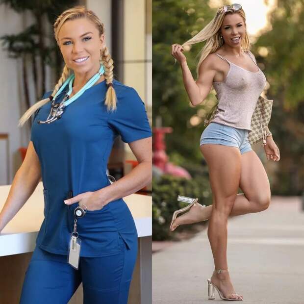 Красивые девушки в униформе и без неё