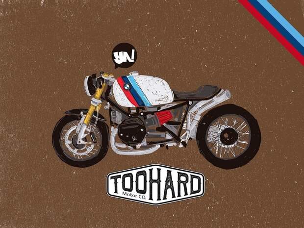 TooHard Motor Co.: кафе рейсер Bavara - BMW R9T с баком R90S