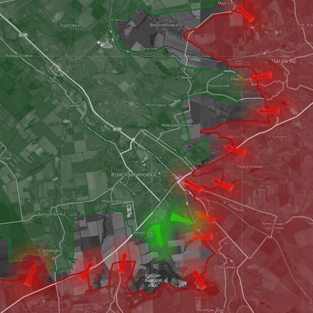 Российская армия близка к охвату Константиновки и полноценному штурму города