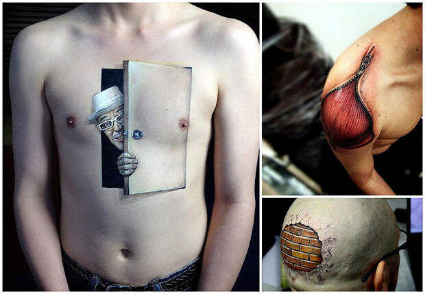 Слишком реалистичные рисунки на теле