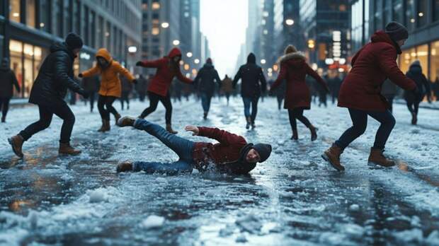 Чаще падают во дворах. Сколько жителей Алтая получили травмы за неделю из-за гололеда