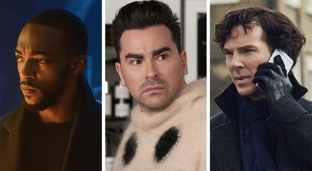 Altered Carbon; Schitt's Creek; Sherlock | Photo Credits: Netflix; Pop TV; Robert Viglasky, Hartswood Films