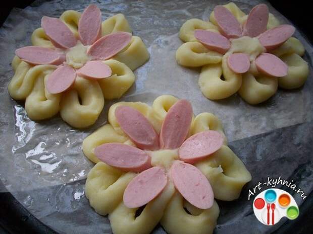 Цветы из картофельного пюре