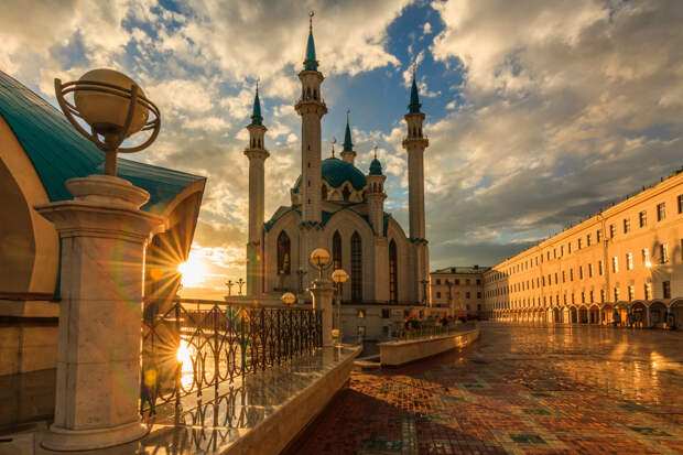 Мечеть Кул-Шариф, Казань, закат