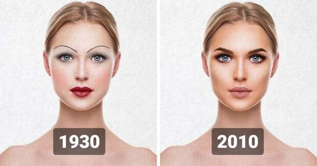 Как менялись тренды макияжа за 100 лет