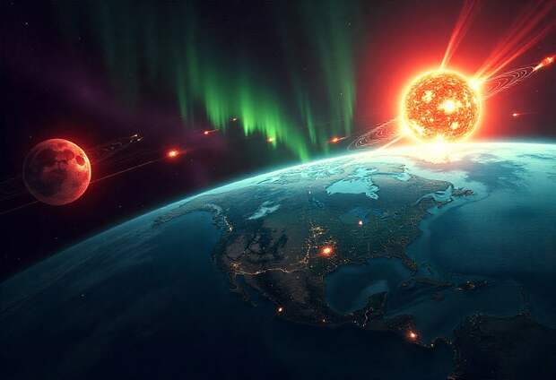 Гигантская корональная дыра на Солнце запускает серию геомагнитных атак на Землю