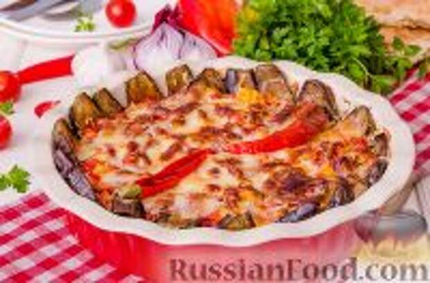 Фото к рецепту: Киш из баклажанов