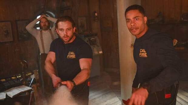 Adrian Hough as Carlton, Max Thieriot as Bode Leone, and Jordan Calloway as Jake Crawford