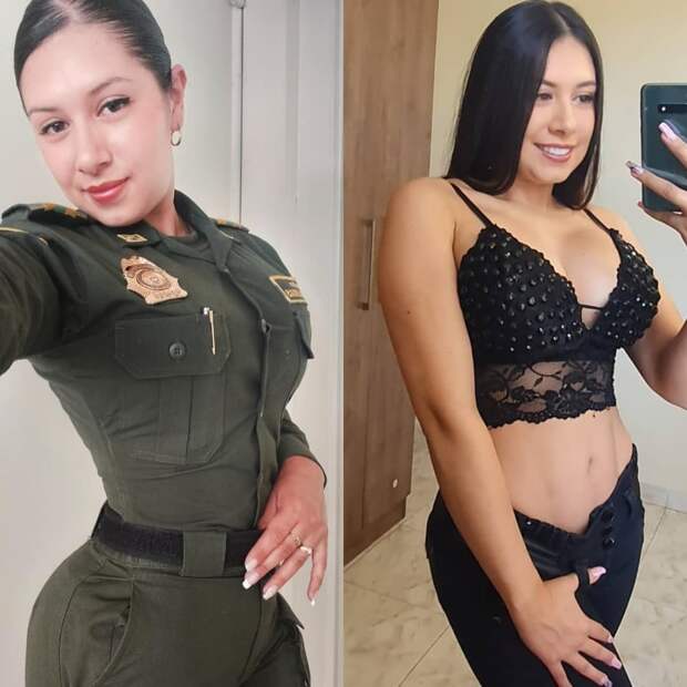 Красивые девушки в униформе и без неё