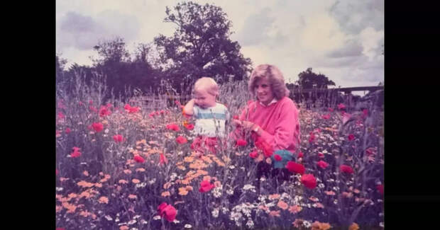 Принц Уильям поделился ранее не опубликованным фото принцессы Дианы на фоне "войны" с братом Гарри