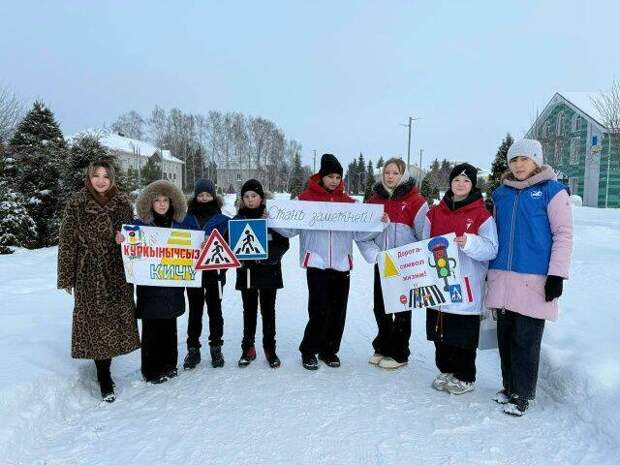 Мөслимдә укучылар катнашында «Күренеп тор!» юл хәрәкәте иминлеге акциясе узды