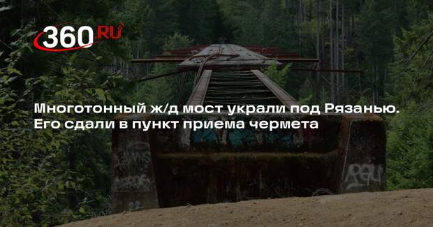 Mash: под Рязанью украли 60-тонный железнодорожный мост