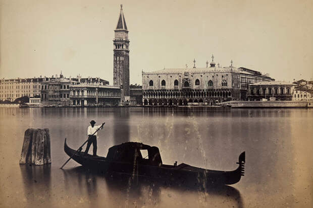 Карло Понти, вид на площадь Сан Марко, снятый с острова Сан Джорджо Маджоре, 1865 год