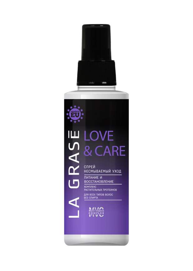 Спрей для волос «Питание и восстановление», Love & Care, La Grase, 289 руб. («Подружка»)