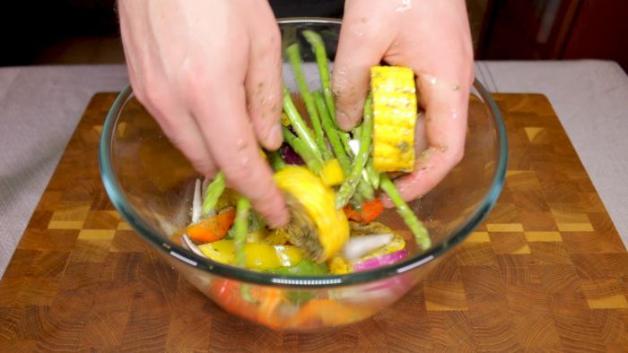 Стейк филе миньон с овощами