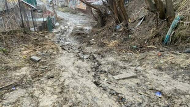 Дорога на ул. Третьякова / Фото предоставлено жителями