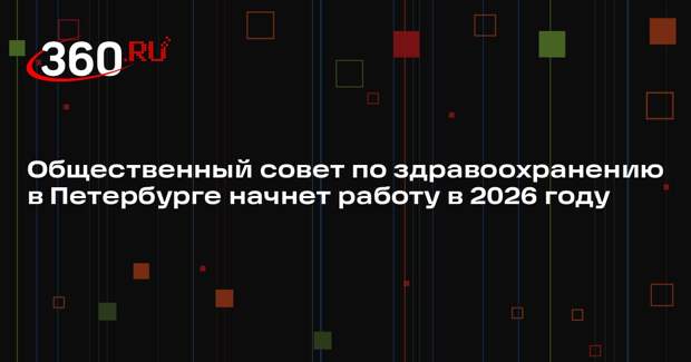 Общественный совет по здравоохранению в Петербурге начнет работу в 2026 году
