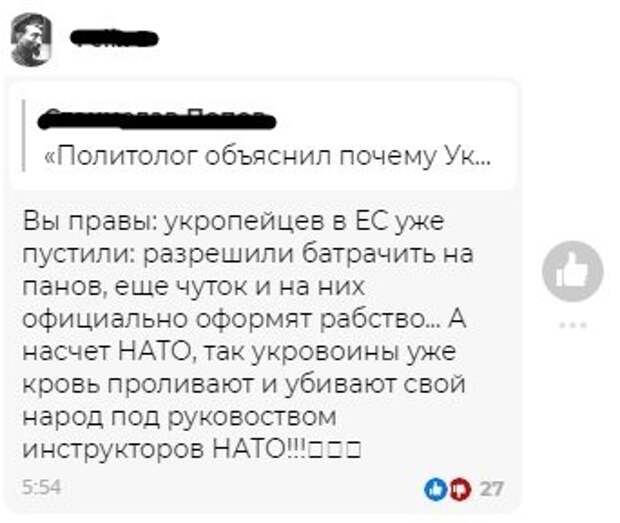 В Сети ответили на слова эксперта о неуместности Украины в ЕС песней «Пидманула-пидвела»
