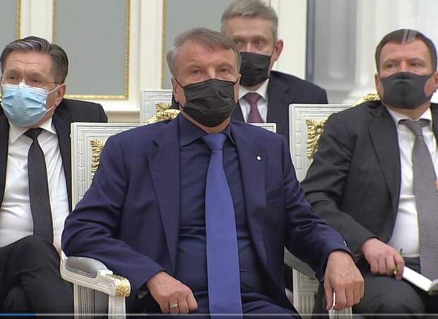 Встреча Путина с деловыми кругами России (кадр трансляции 1 канала)
