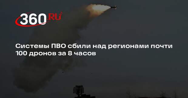 Минобороны: за 8 часов над Россией уничтожили 96 украинских БПЛА